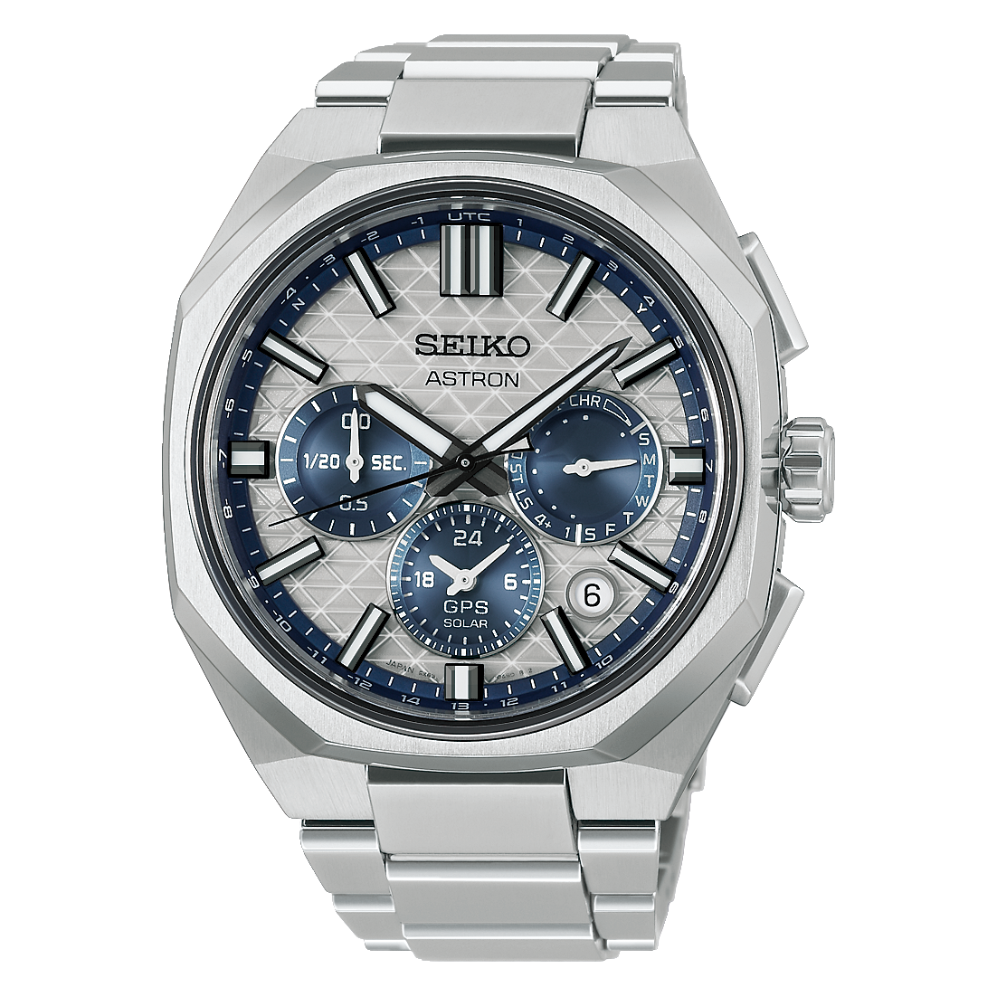 Astron HAB004J1 145th Anniversary GPS Solar Dual Time Chronograph Titanium Limited Edition