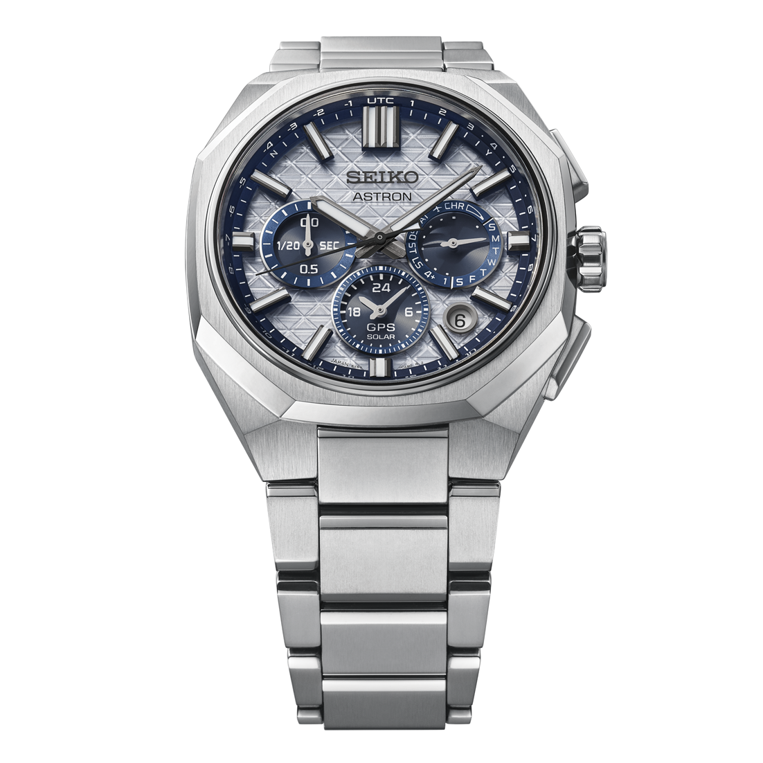 Astron HAB004J1 145th Anniversary GPS Solar Dual Time Chronograph Titanium Limited Edition