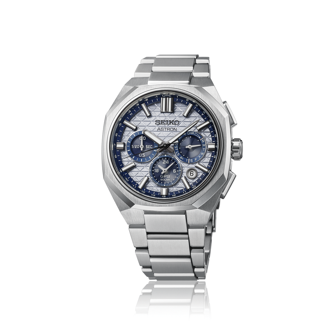 Astron HAB004J1 145th Anniversary GPS Solar Dual Time Chronograph Titanium Limited Edition