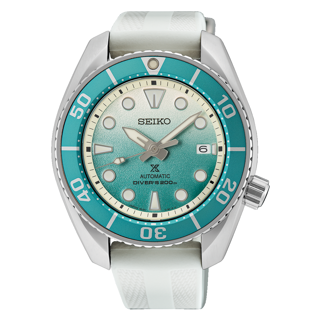 Prospex SPB539J1 Sumo 2025 Asia-Pacific Sand Bank 'Maldives' Aqua Dial Silicone Strap Limited Edition